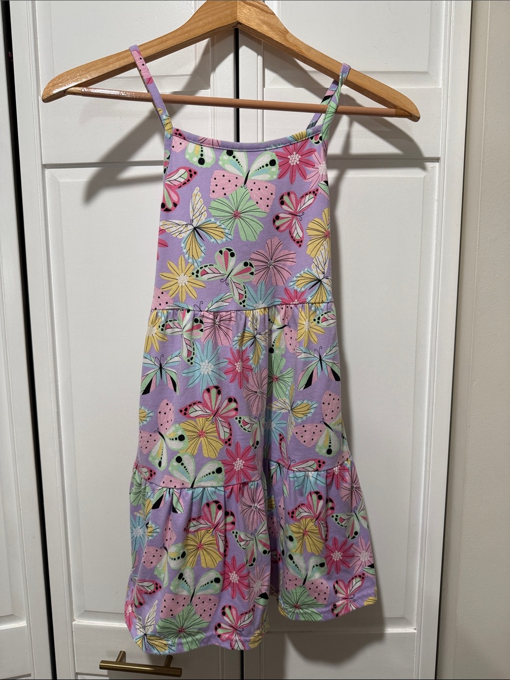 Place Lavender Butterfly & Floral Tiered Sundress
